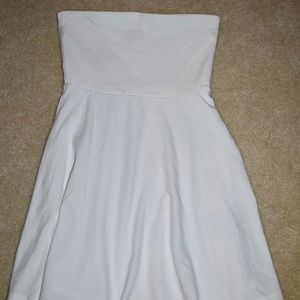 EXPRESS White Strapless Cotton Dress Size S